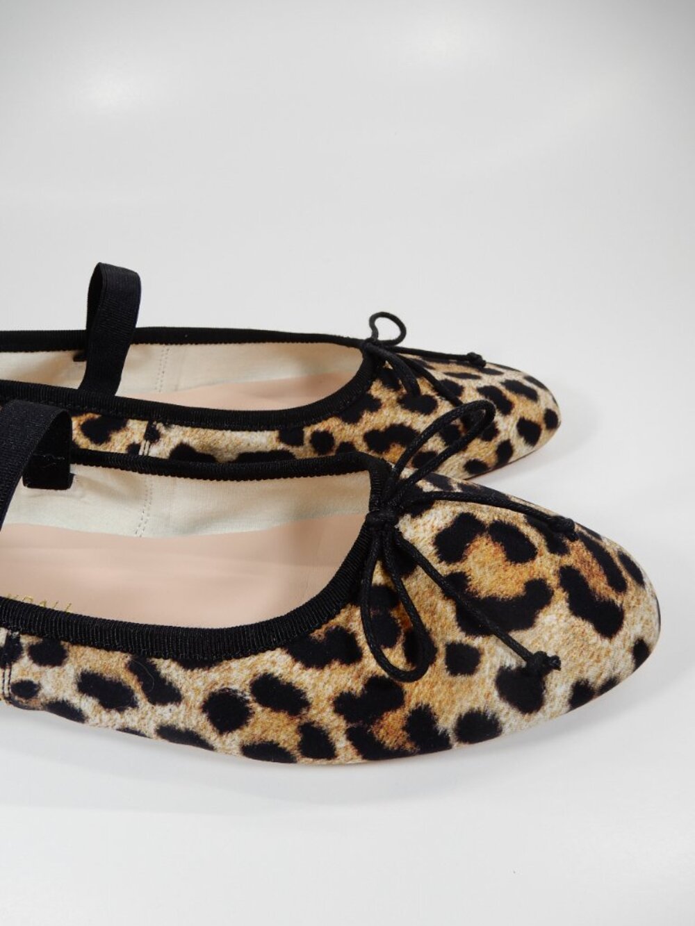 LOEFFLER RANDALL Leonie Soft Ballet Flats Size 7 Leopard Jersey Bow NEW - Picture 5 of 13